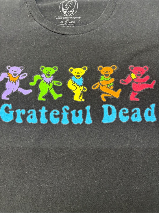 Grateful Dead Other - Grateful Dead Black Tee with Multicolor Dancing Bears